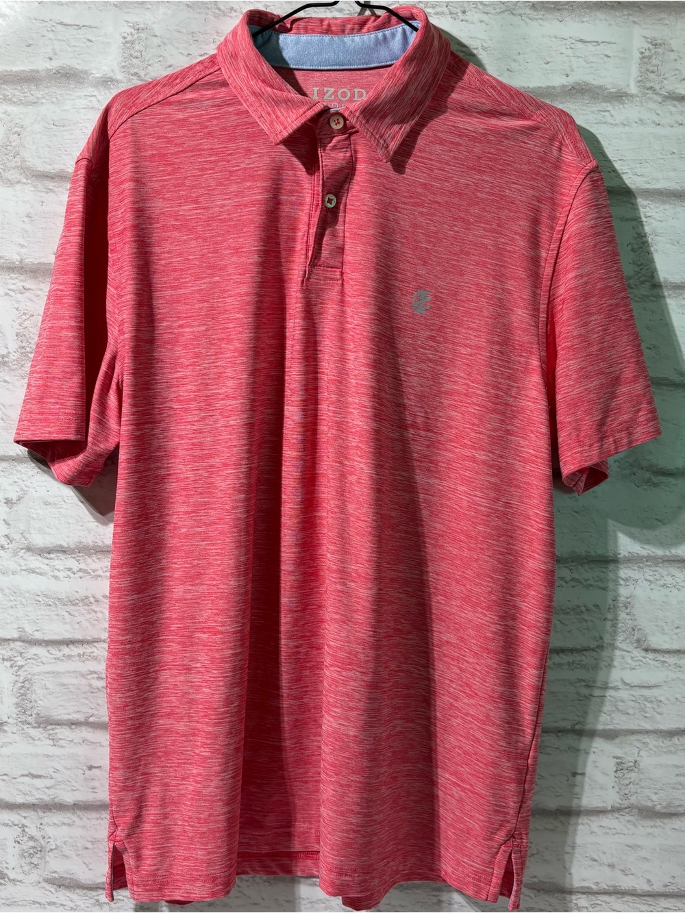 Izod Heathered Coral-Red Polo Shirt